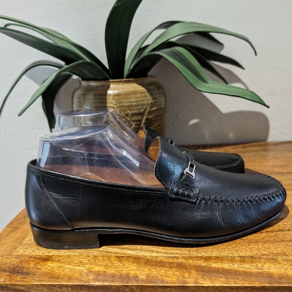 Magnanni horsebit loafers black‎ size 9.5